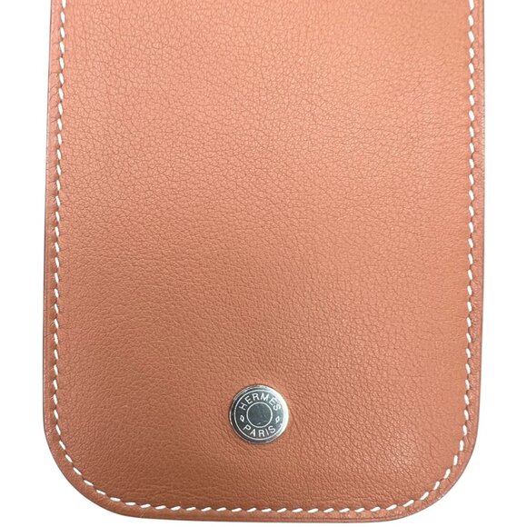 Hermes Swift Chevre Calfskin Leather Marron Credit Card Drivers License Wallet - Picture 3 of 5